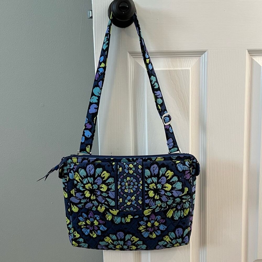 Vera Bradley Indigo Pop Blue Patterned Crossbody Purse